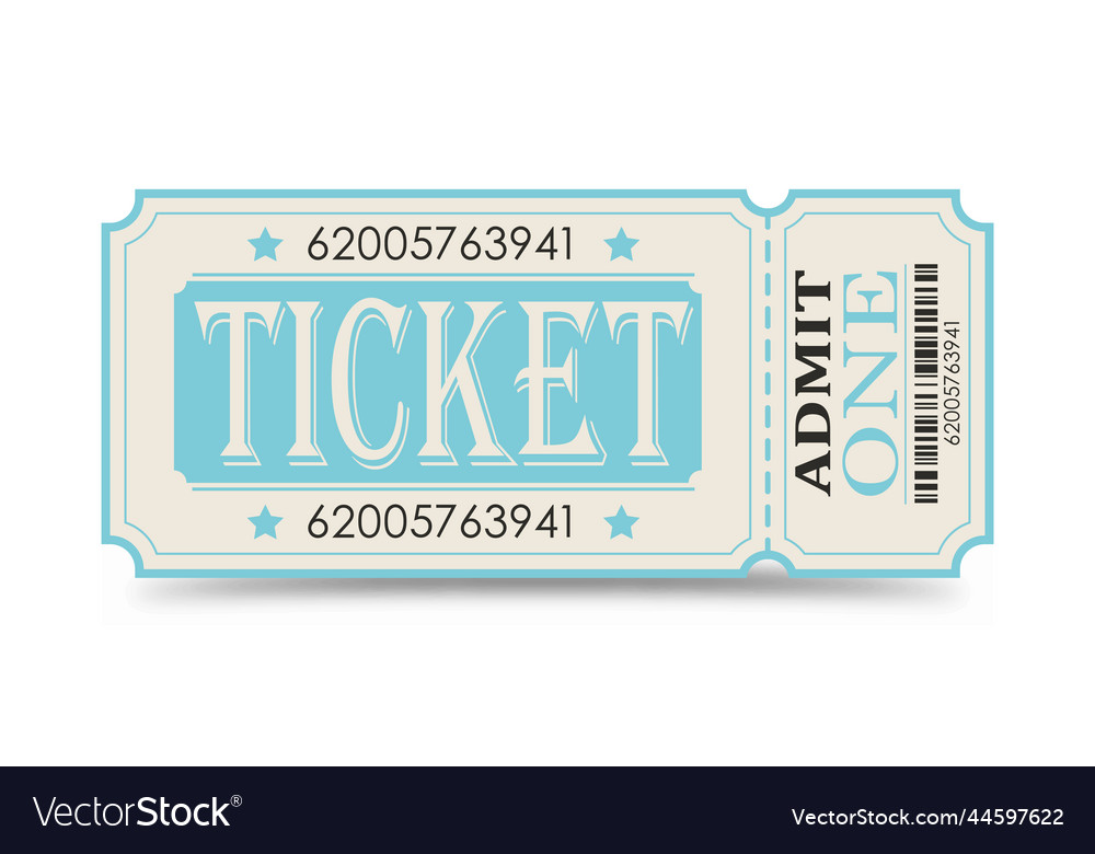 Ticket for websites applications cinemas clubs Vector Image