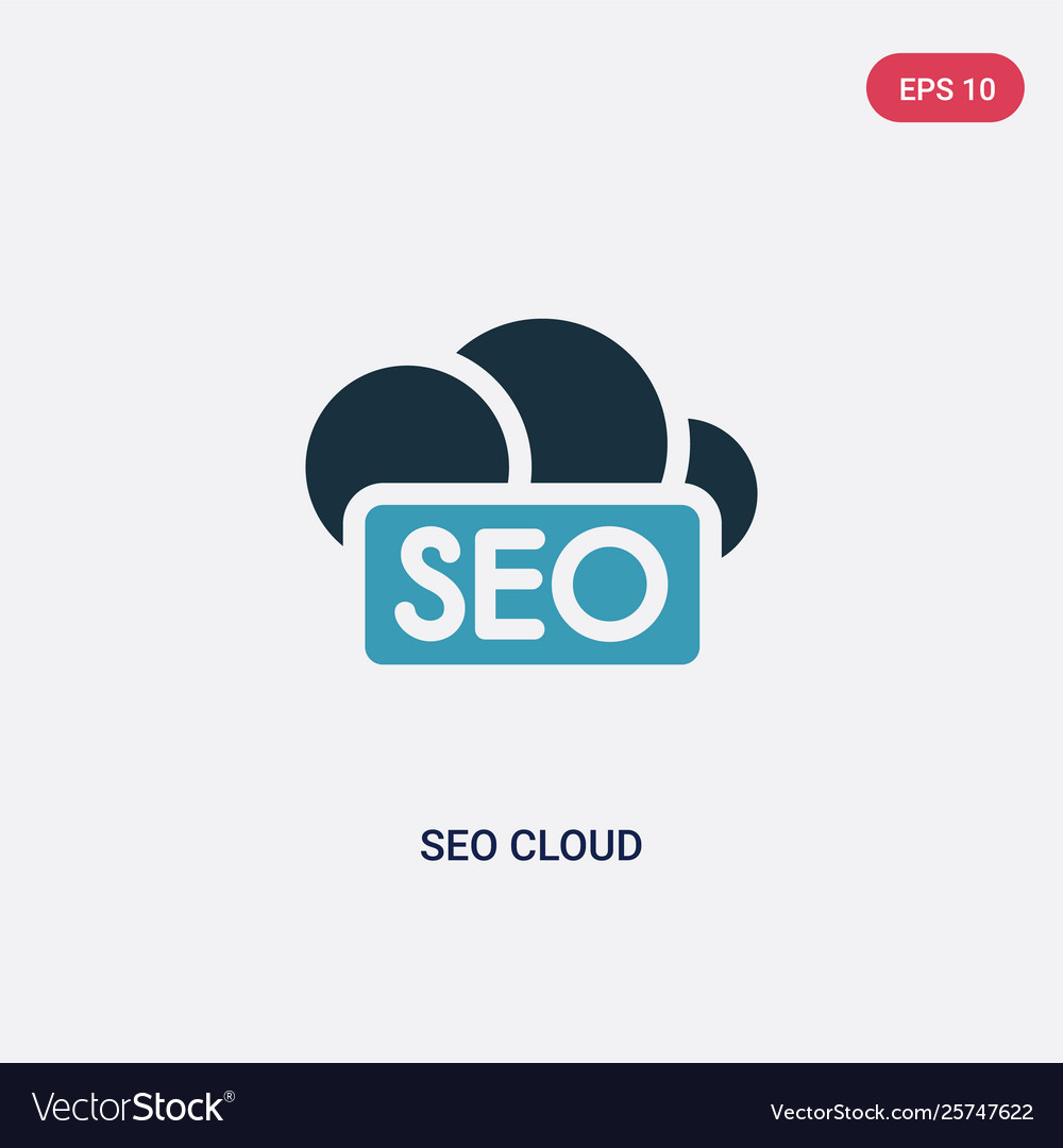 Two color seo cloud icon from programming concept vector image Two color seo cloud icon from programming concept