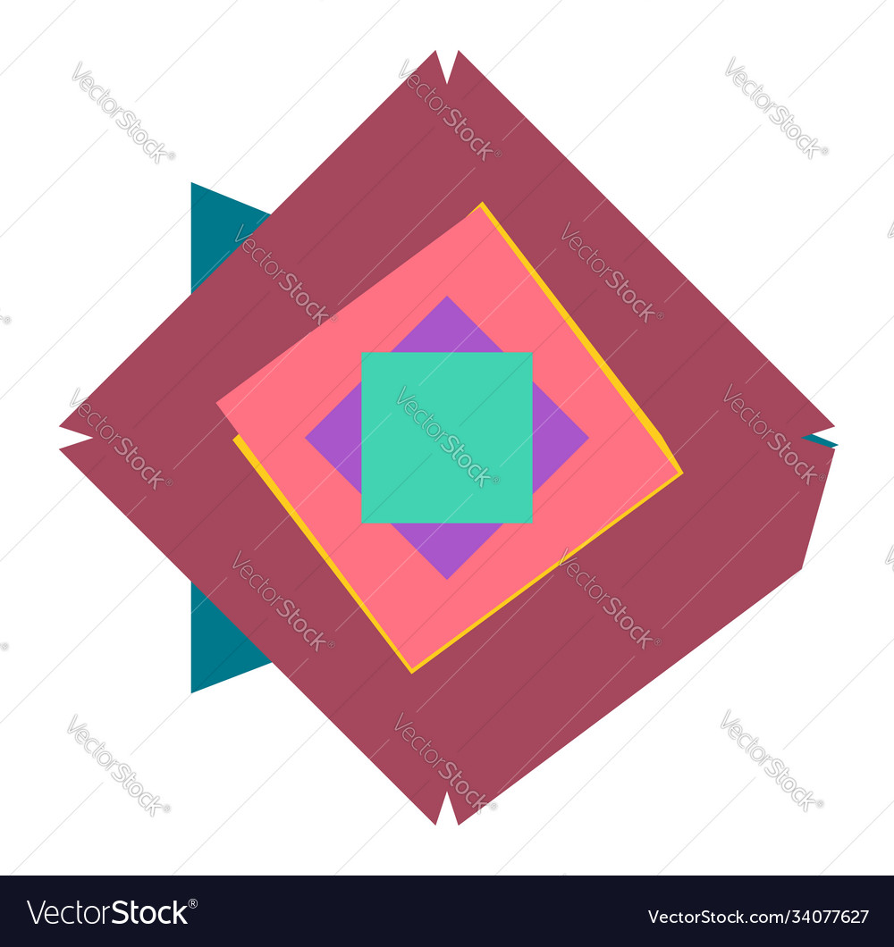 Abstract random geometry shape generative art vector image Abstract random geometry shape generative art