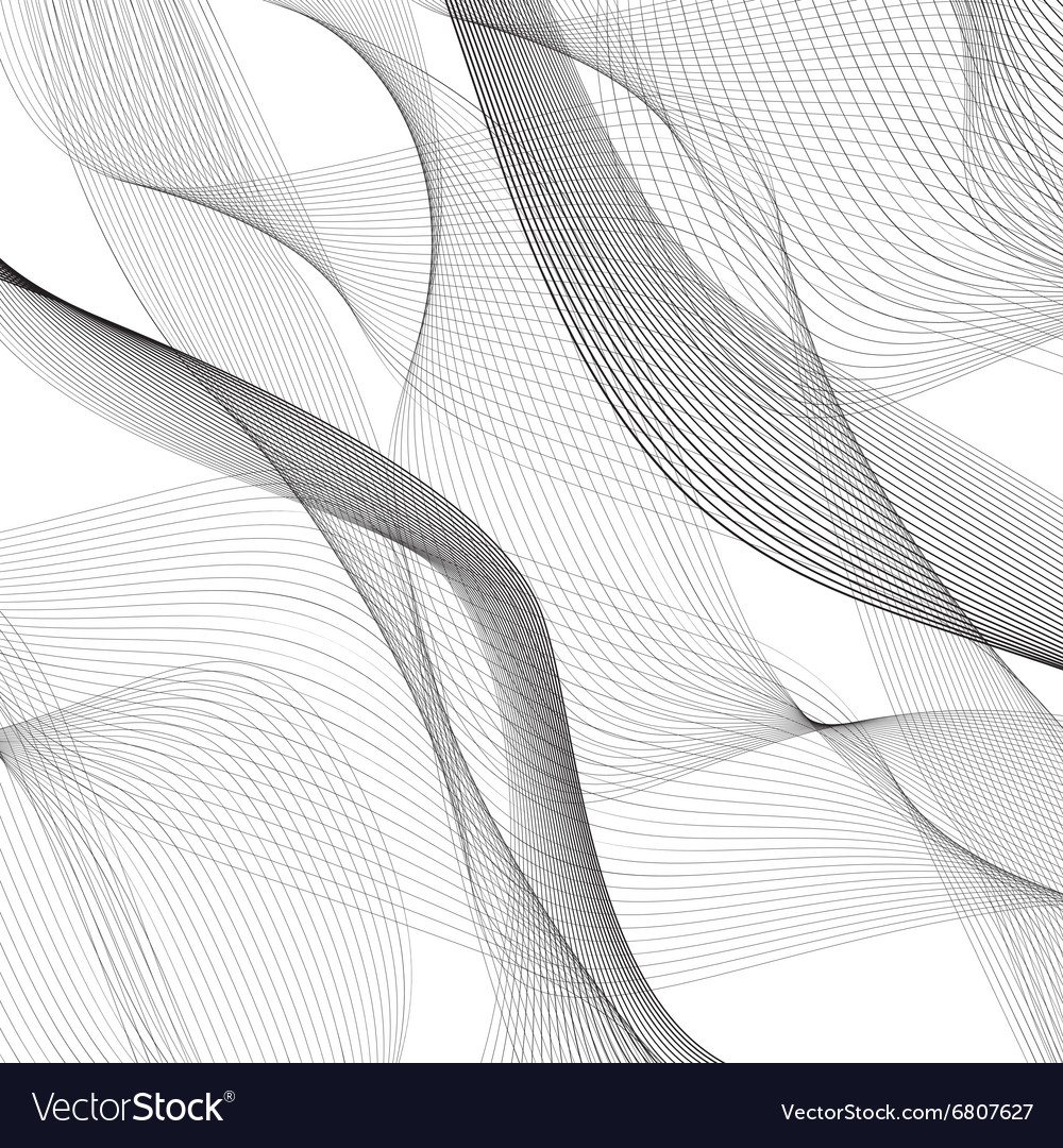 Abstract waves pattern on white background
