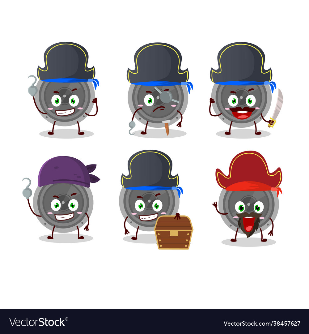 Cartoon character audio speaker with various Vector Image Cartoon character audio speaker with various Vector Image