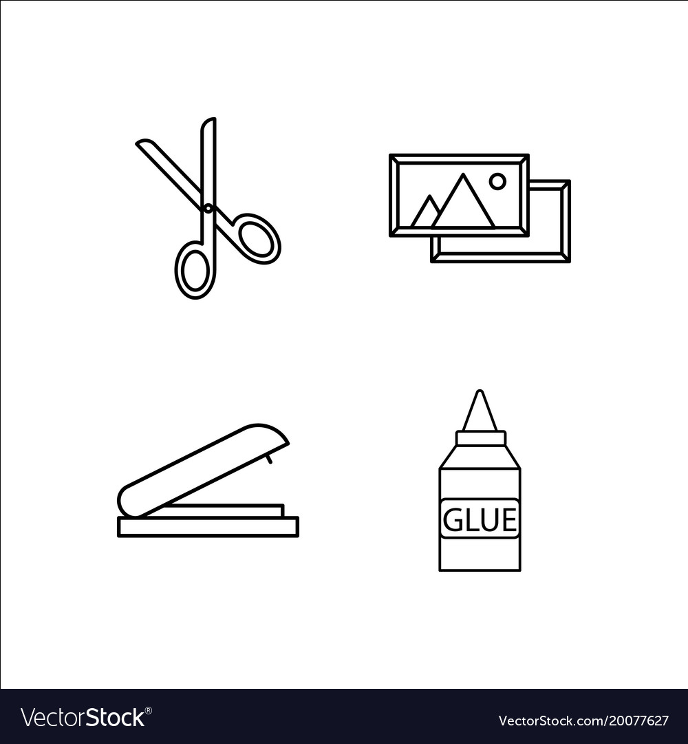 Design and studio simple linear icon setsimple