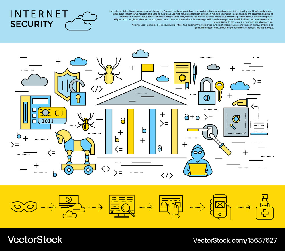 Digital blue internet security data Royalty Free Vector