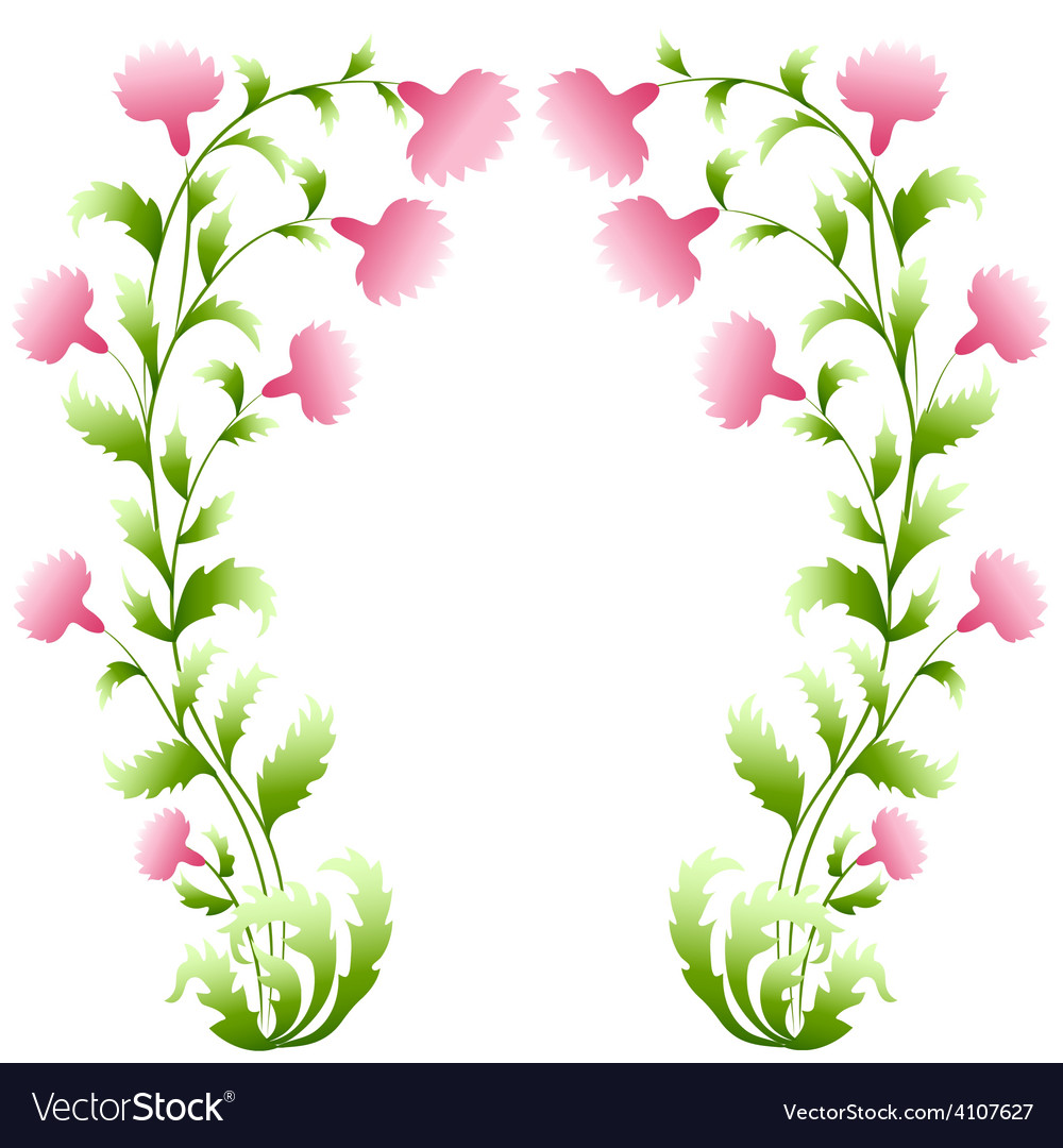 Flower arch Royalty Free Vector Image VectorStock