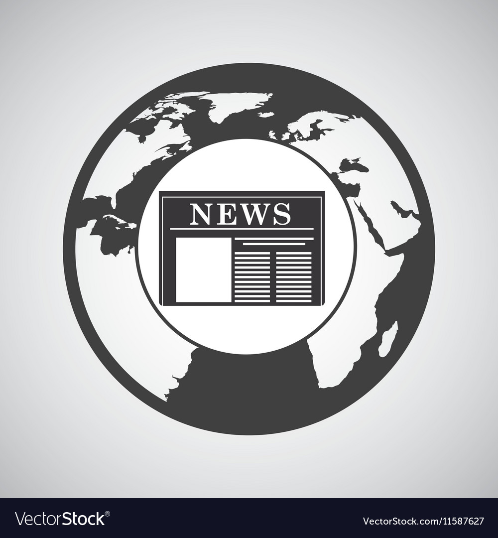 Globe news concept icon graphic