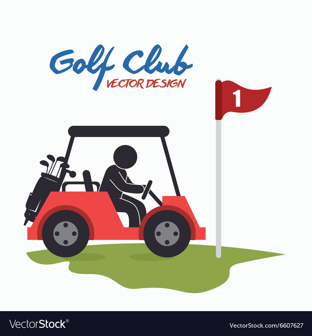 Golf club sport game graphic