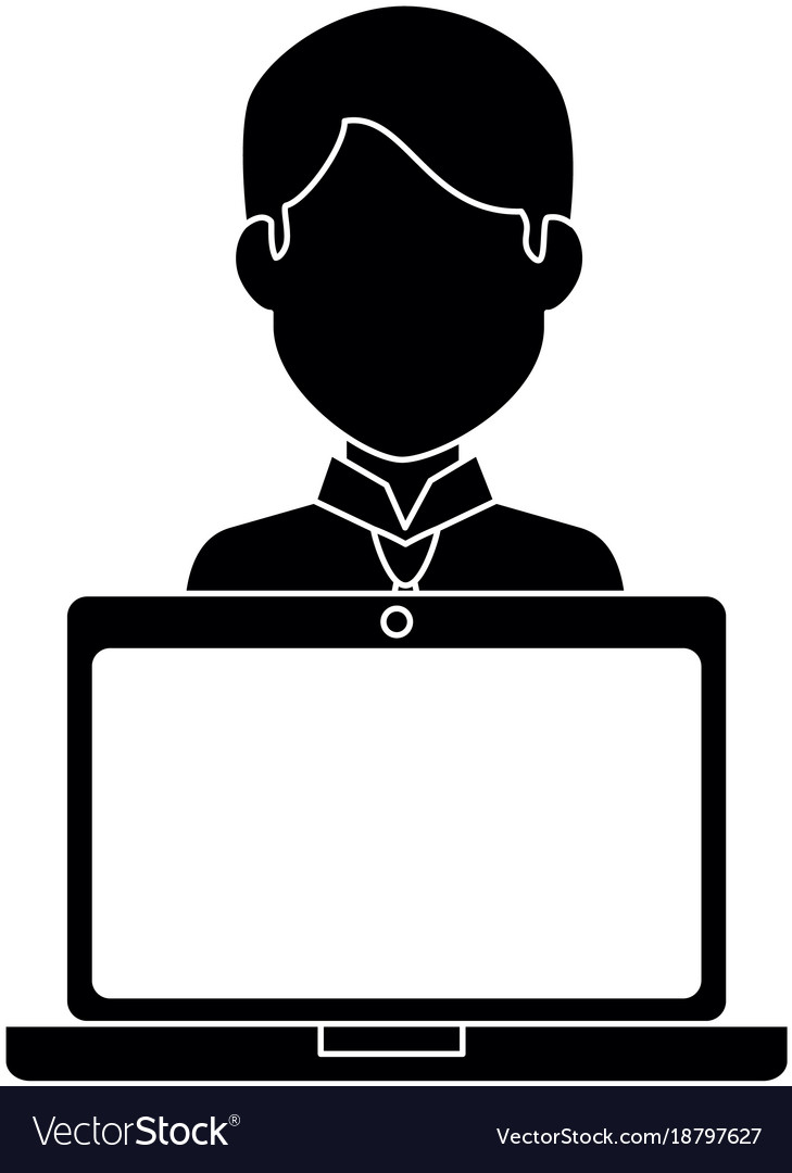 Laptop computer with user
