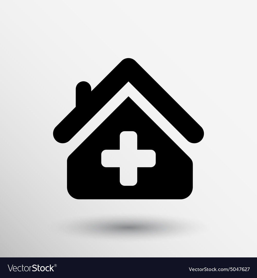 Medical hospital sign icon home medicine symbol Vector Image