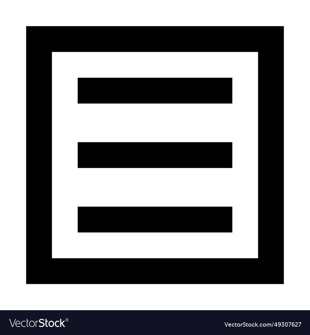 Menu icon suitable for website ui design vector image Menu icon suitable for website ui design