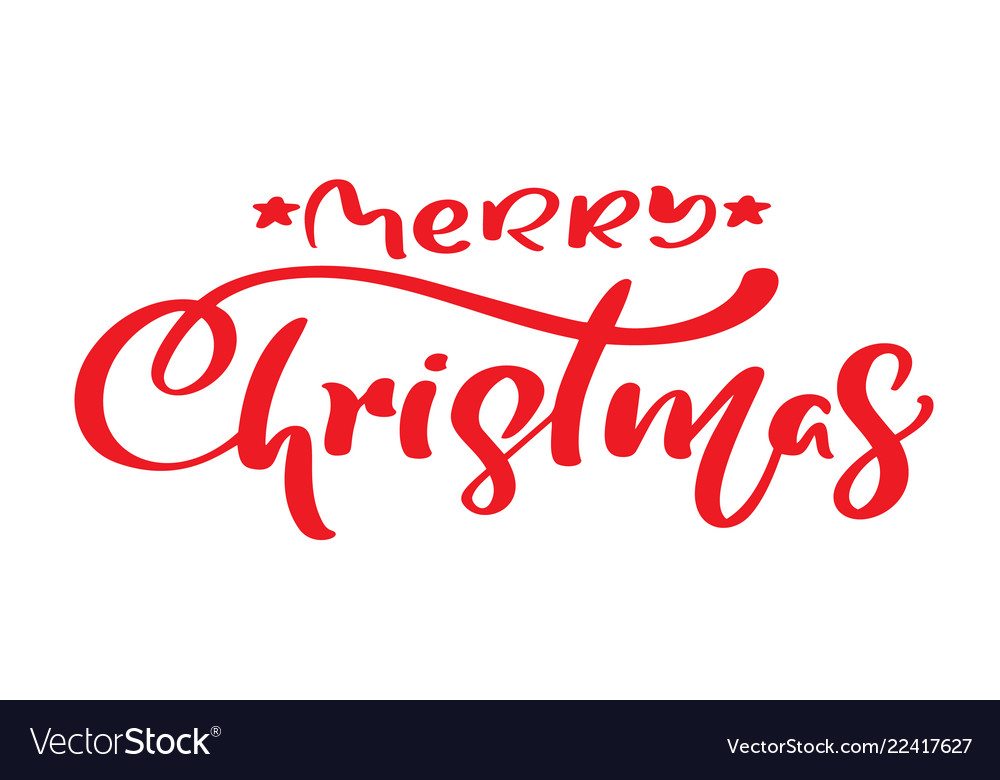 Calligraphy Cursive Font Merry Xmas