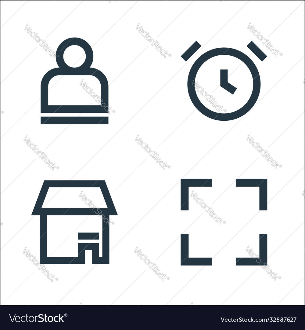 User interface line icons linear set quality