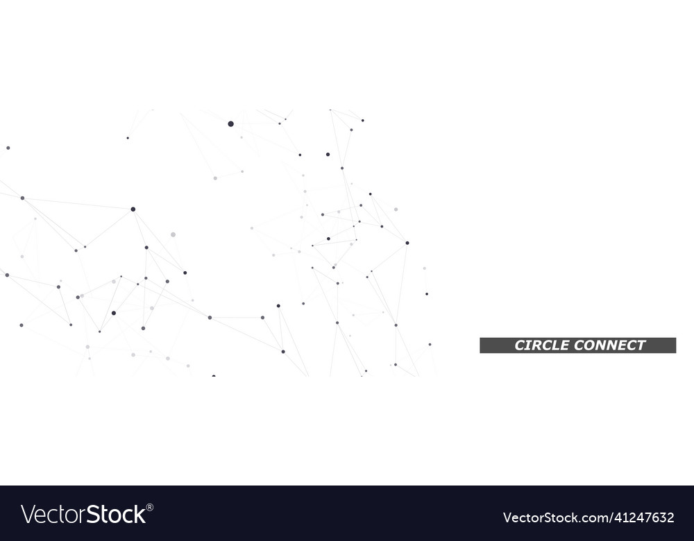 Abstract polygonal with connecting dots and lines vector image Abstract polygonal with connecting dots and lines