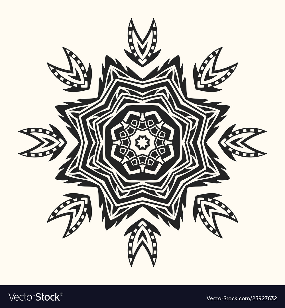 Abstract round symmetrical pattern vector image Abstract round symmetrical pattern