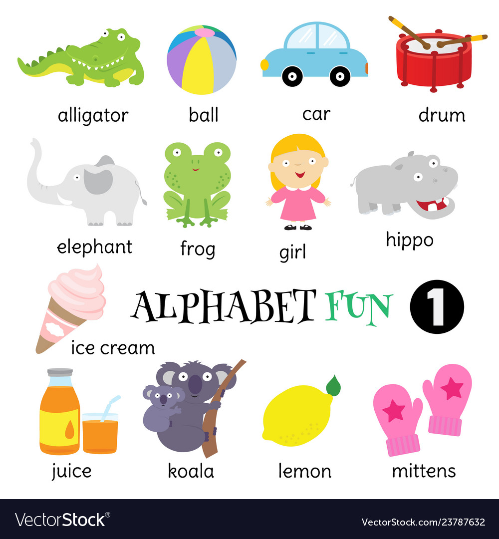 Alphabet fun 1 Royalty Free Vector Image - VectorStock