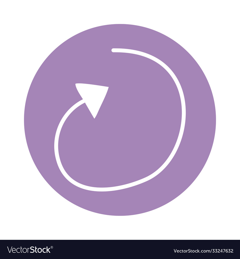 Arrow thin direction reload block style icon