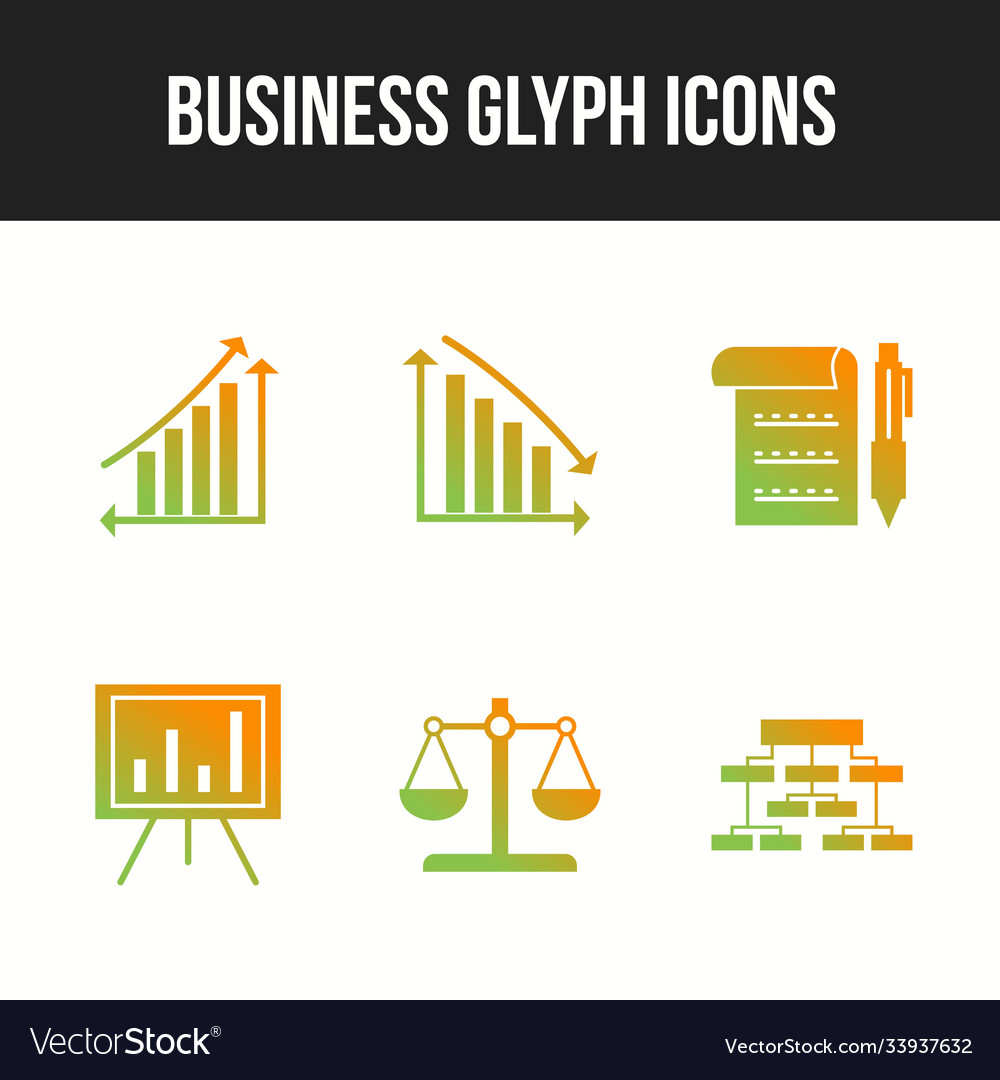 Schöne 6 Icons Pack-Geschäft