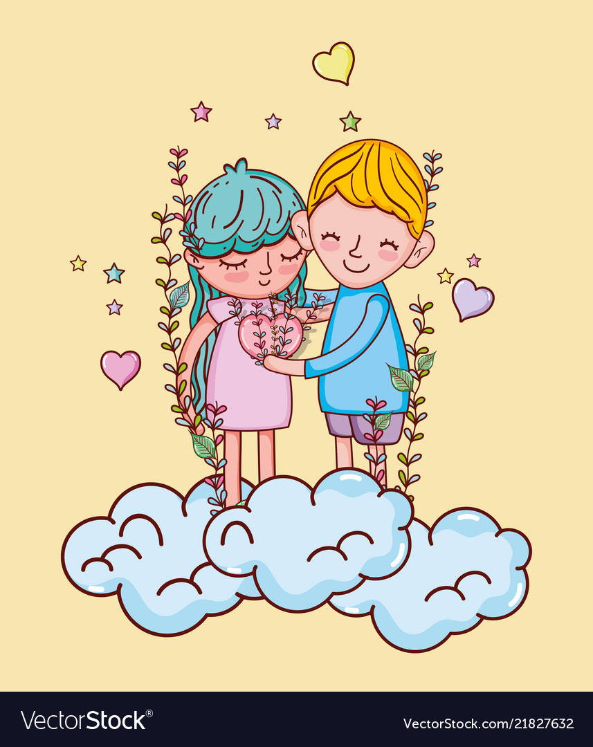 Boy and girl in love cartoons Royalty Free Vector Image Boy and girl in love cartoons Royalty Free Vector Image