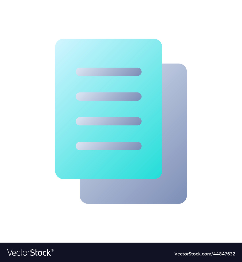 Copy flat gradient two-color ui icon vector image Copy flat gradient two-color ui icon