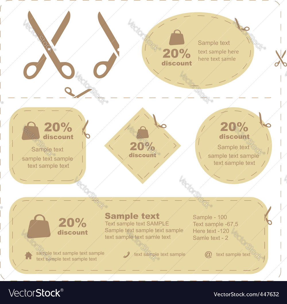 Cut Lines Scissors Template