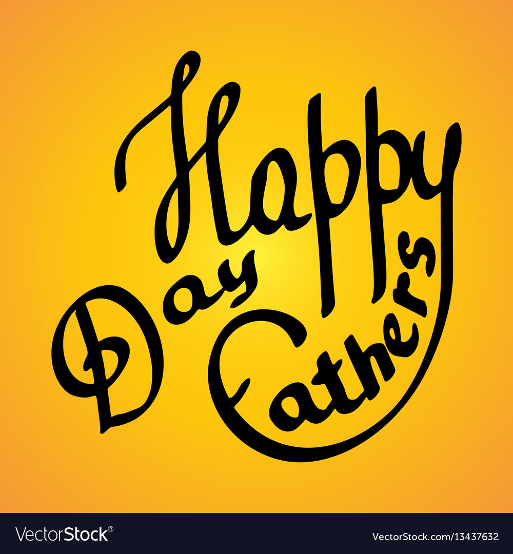 Happy fathers day lettering greeting card