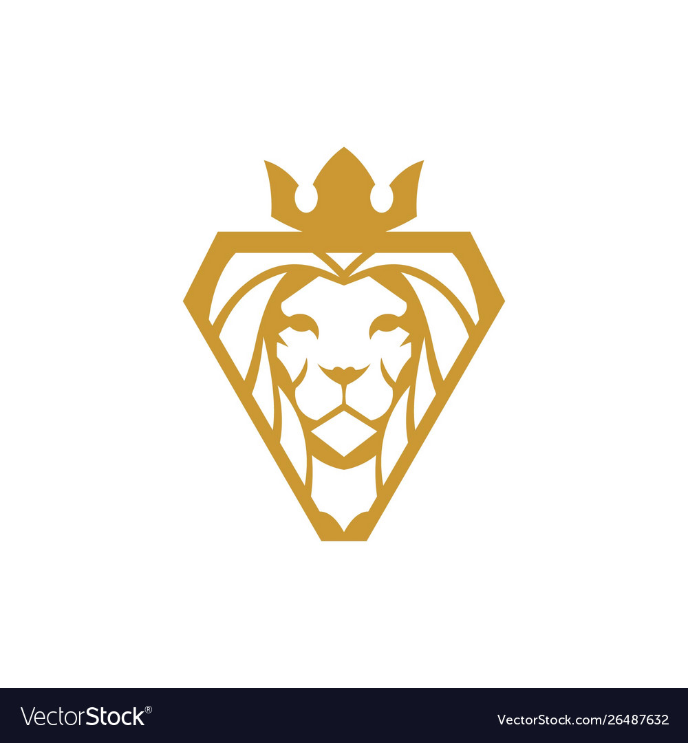 Head Lion Logo Template Royalty Free Vector Image