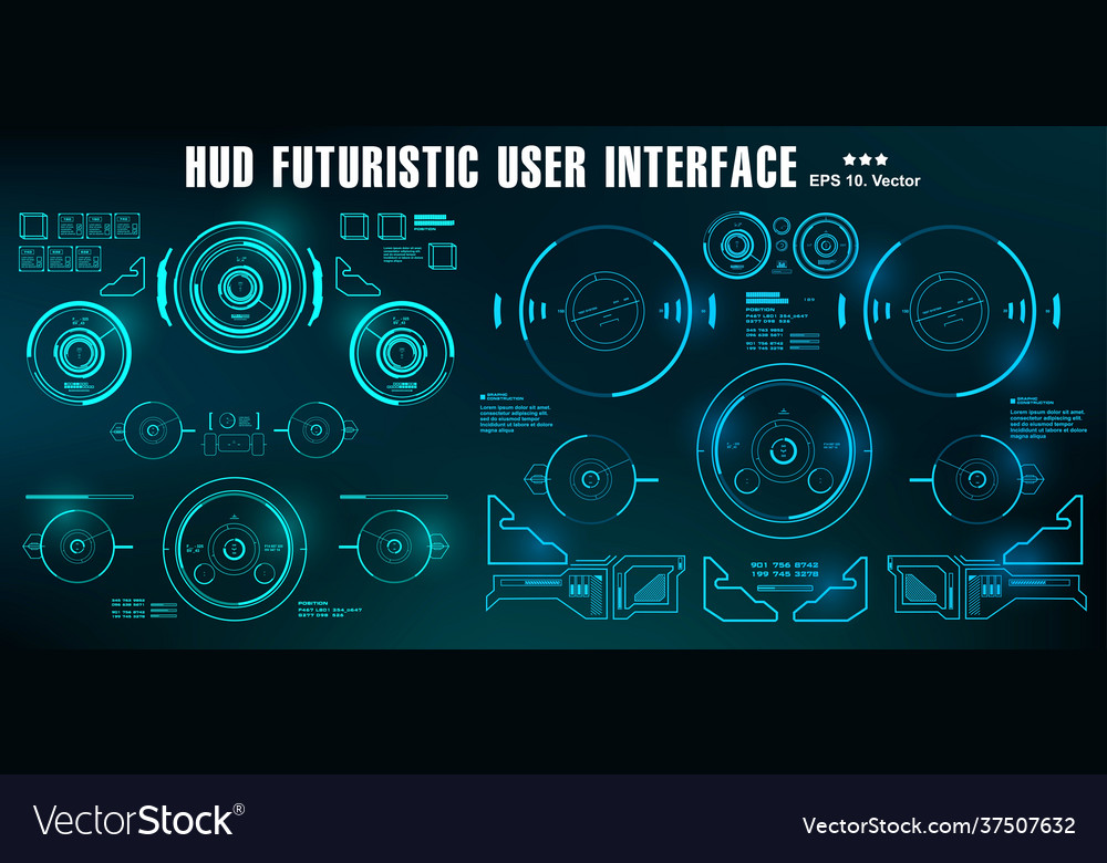 Hud futuristic green user interface dashboard