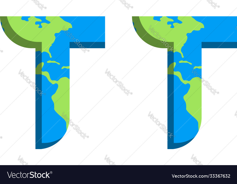 Initial tt logo design with world map style