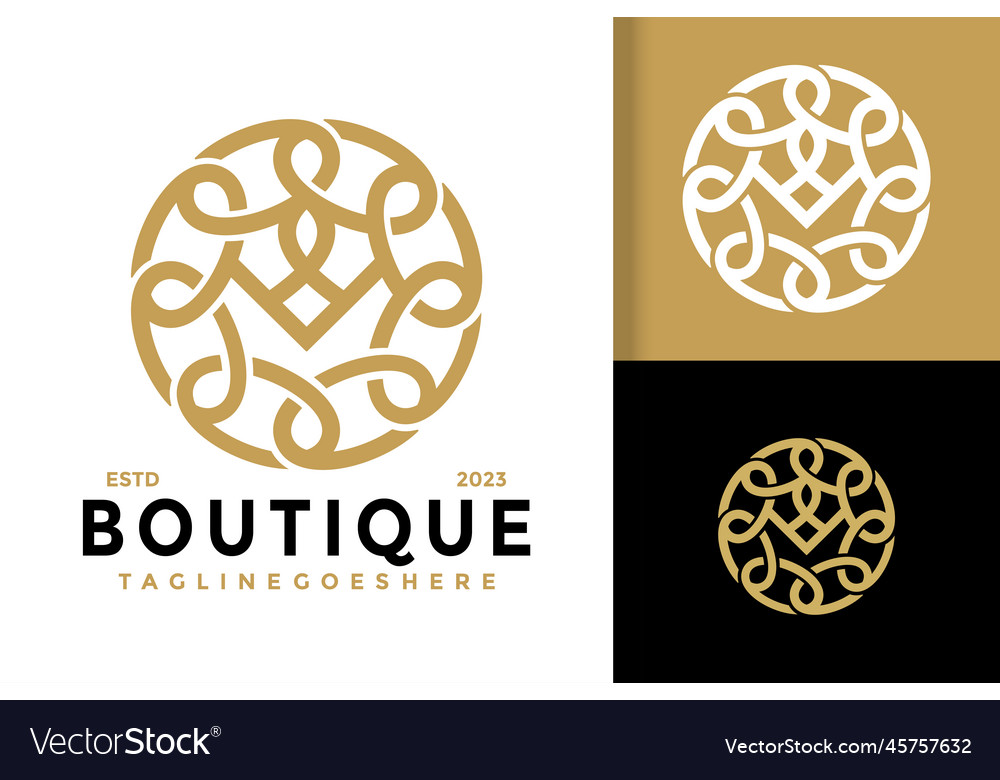 Mandala boutique ornament logo logos design