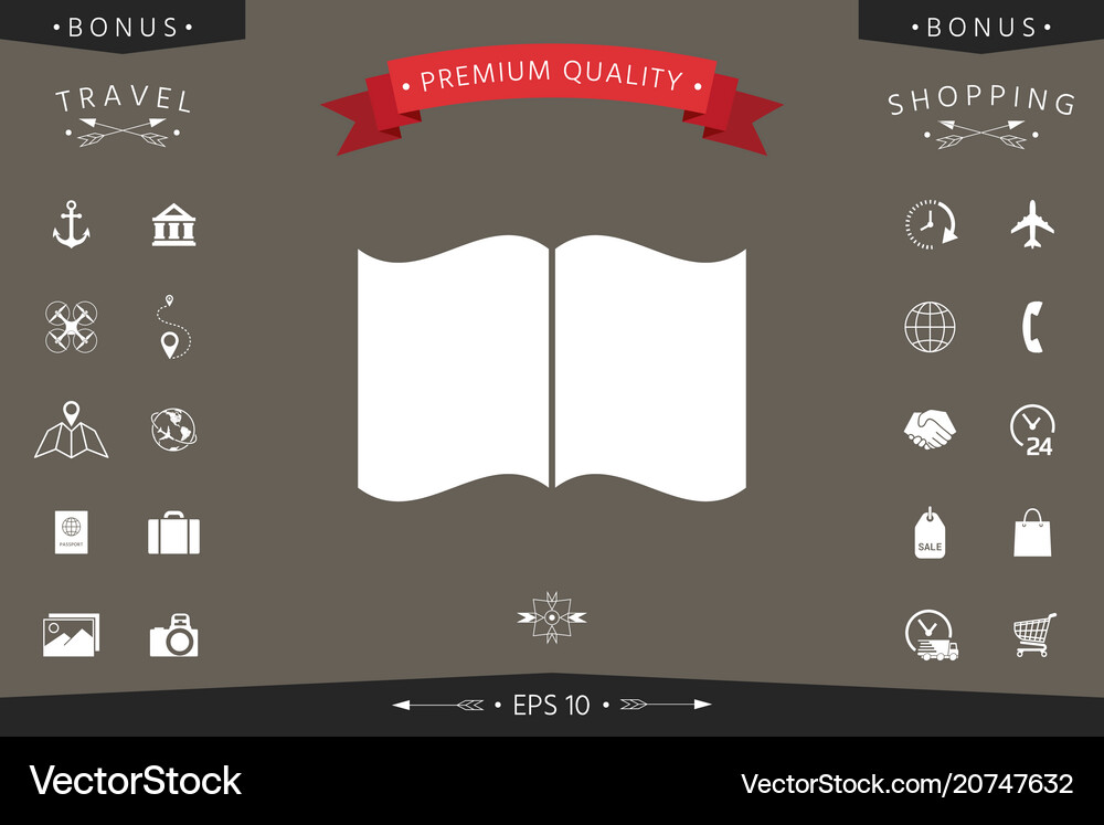 Open book icon Royalty Free Vector Image - VectorStock