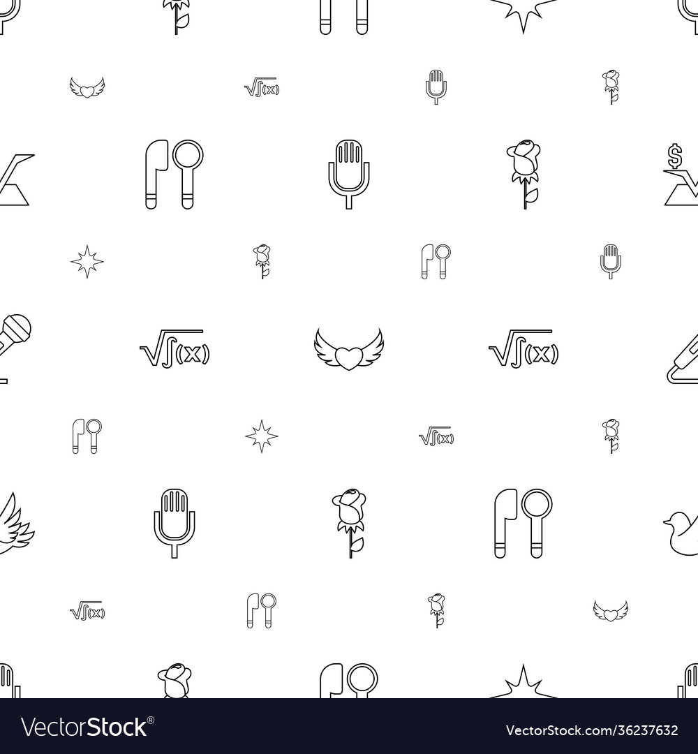 Pattern icons seamless white background