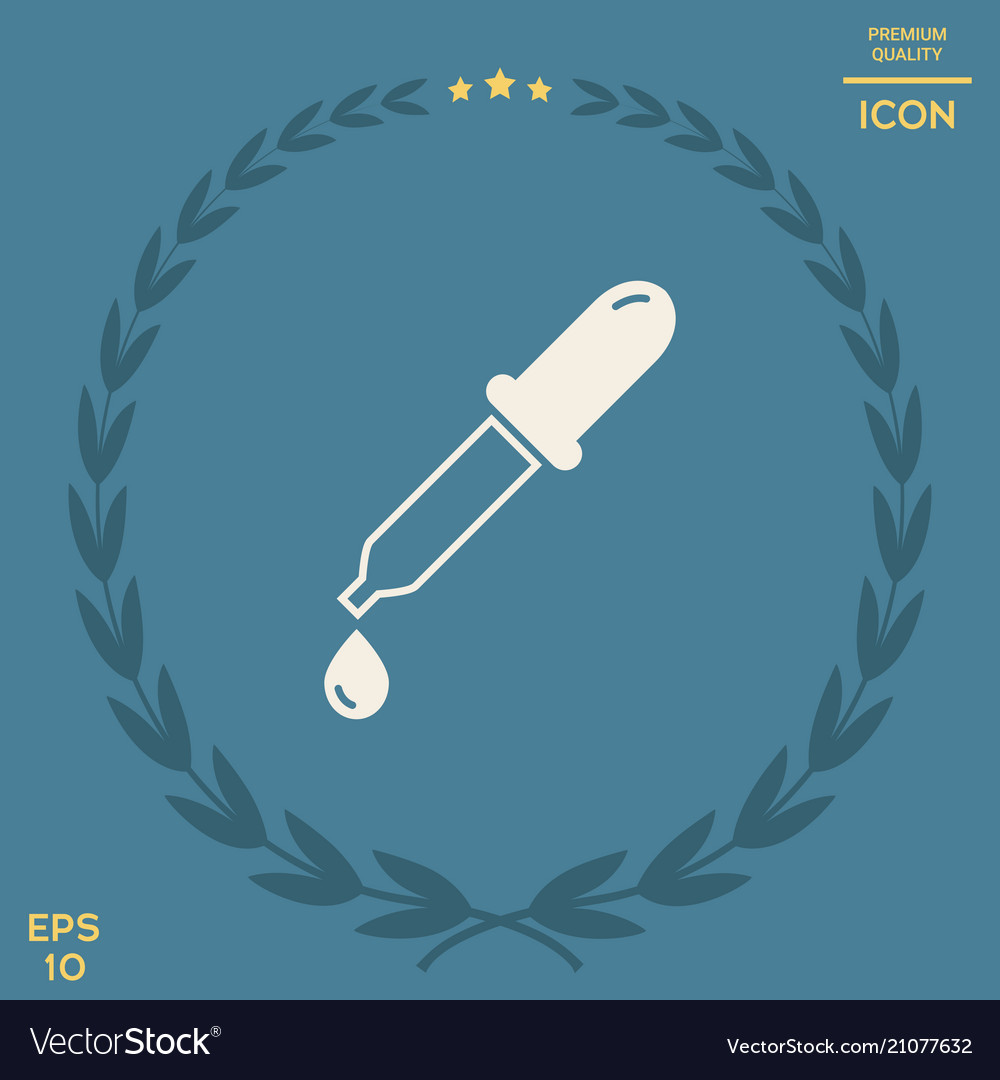 Pipette icon with drop