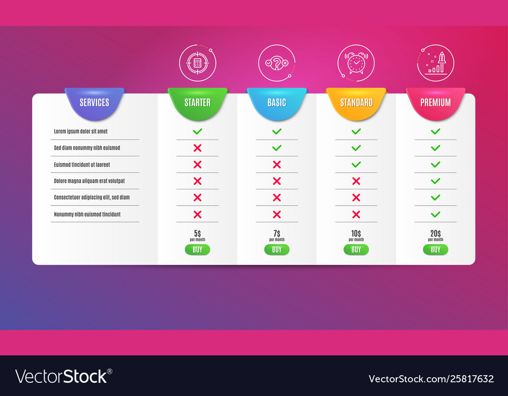 Quiz test calculator target and alarm clock icons vector image Quiz test calculator target and alarm clock icons
