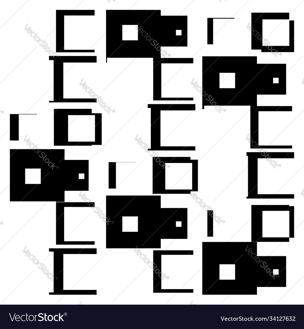 Random chaotic squares geometric pattern vector image Random chaotic squares geometric pattern
