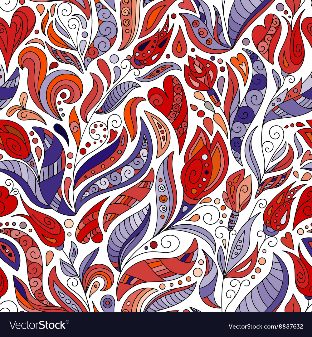 Seamless color pattern of spirals swirls