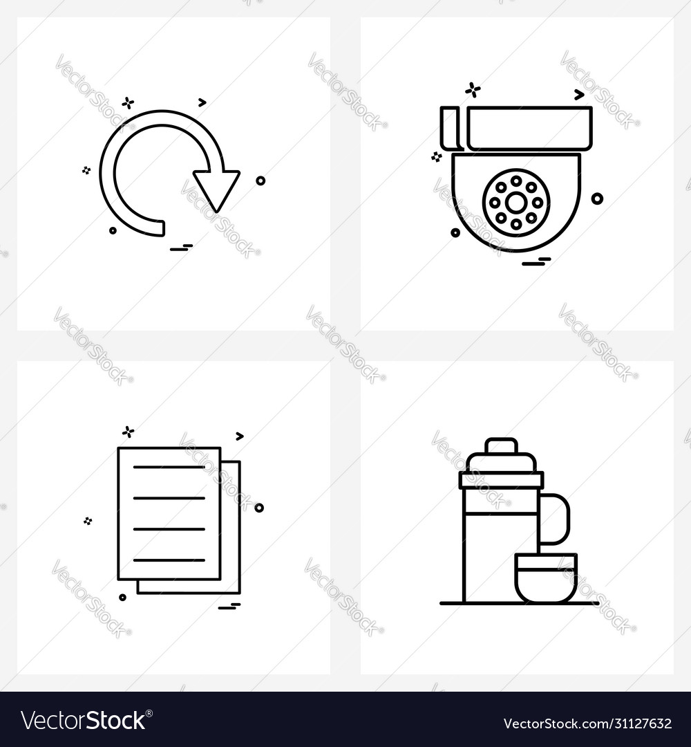 Set 4 ui icons and symbols for reset text