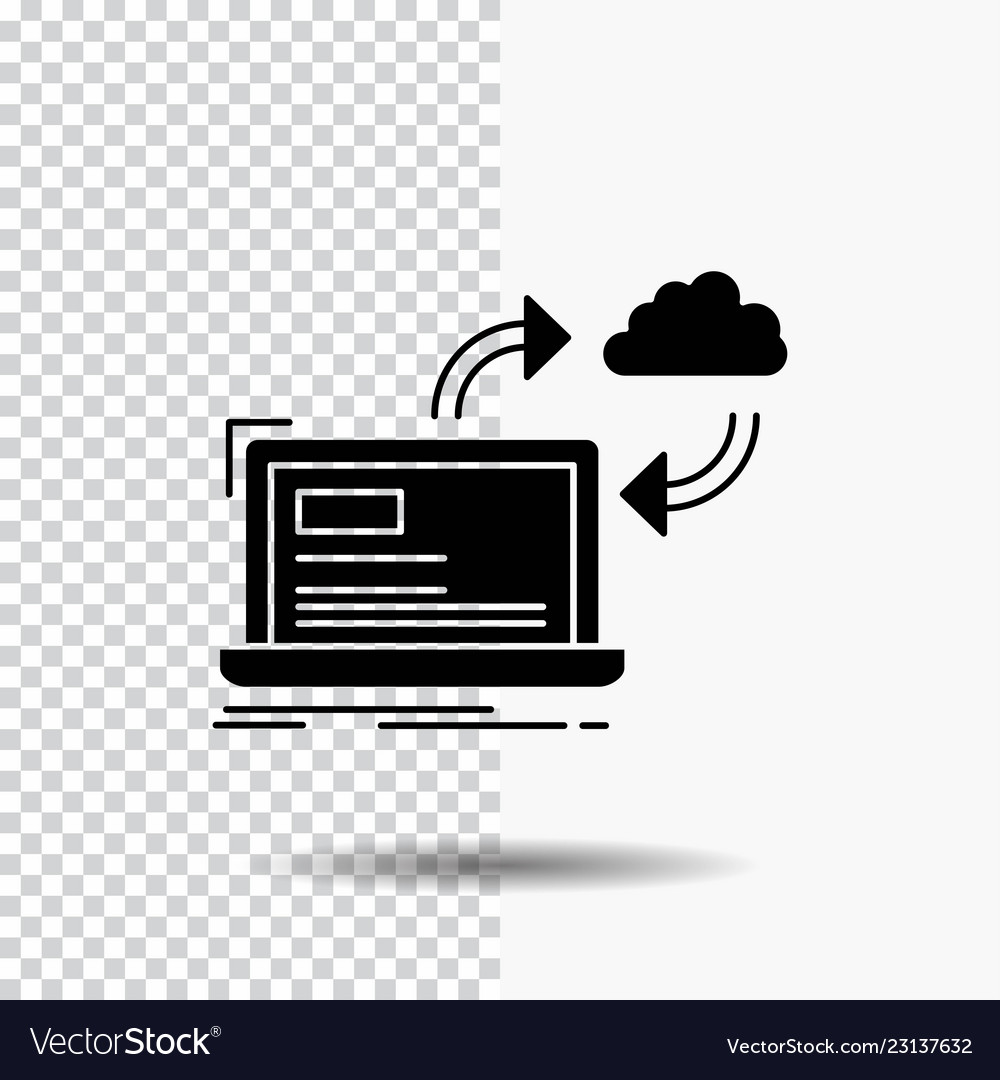 Sync processing data dashboard arrows glyph icon vector image Sync processing data dashboard arrows glyph icon