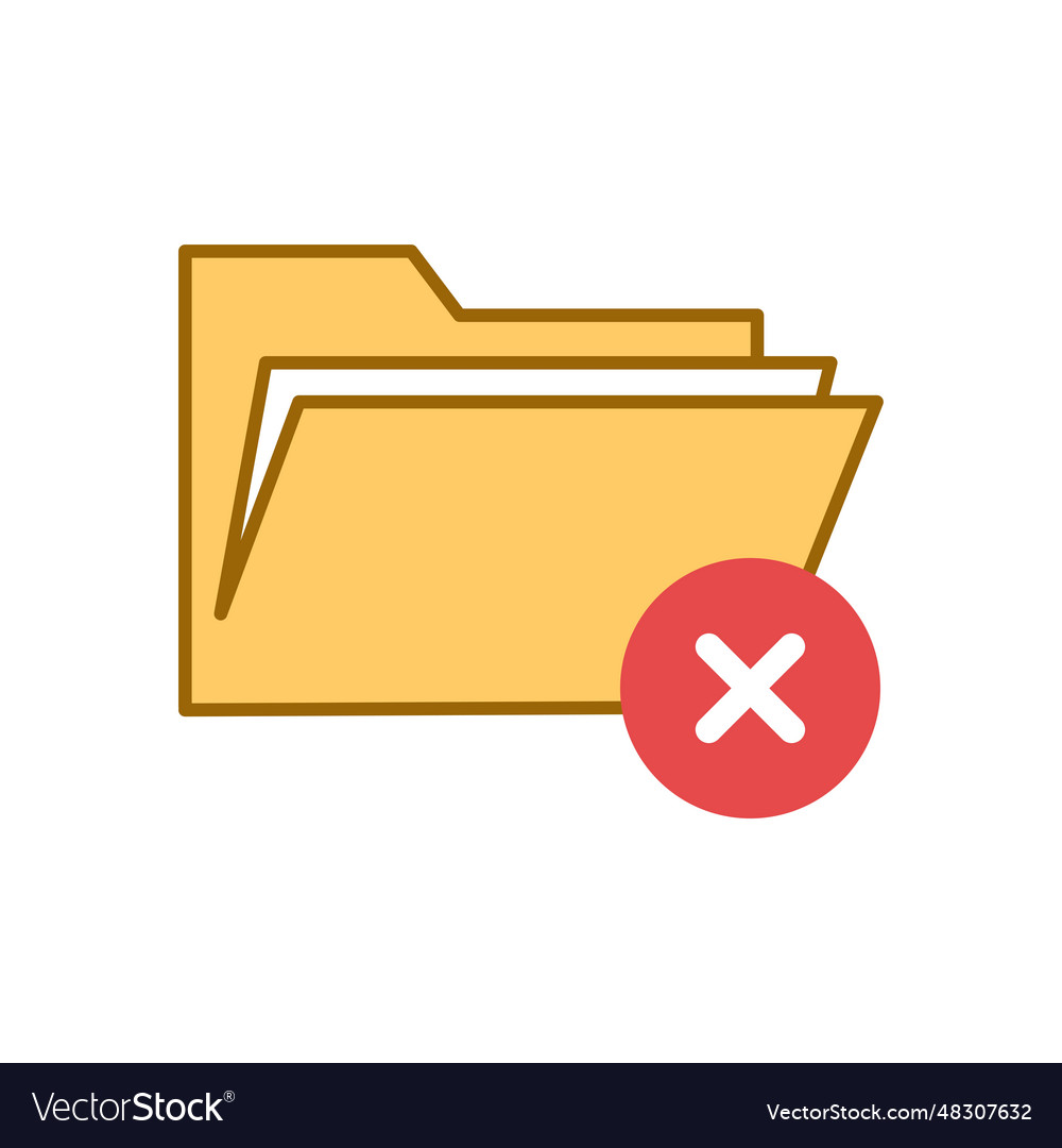 Trash delete folder icon flat vector image Trash delete folder icon flat