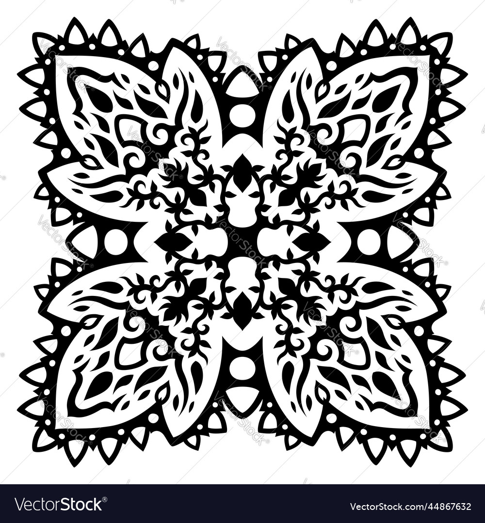 Tribal tattoo clip art with black vintage pattern