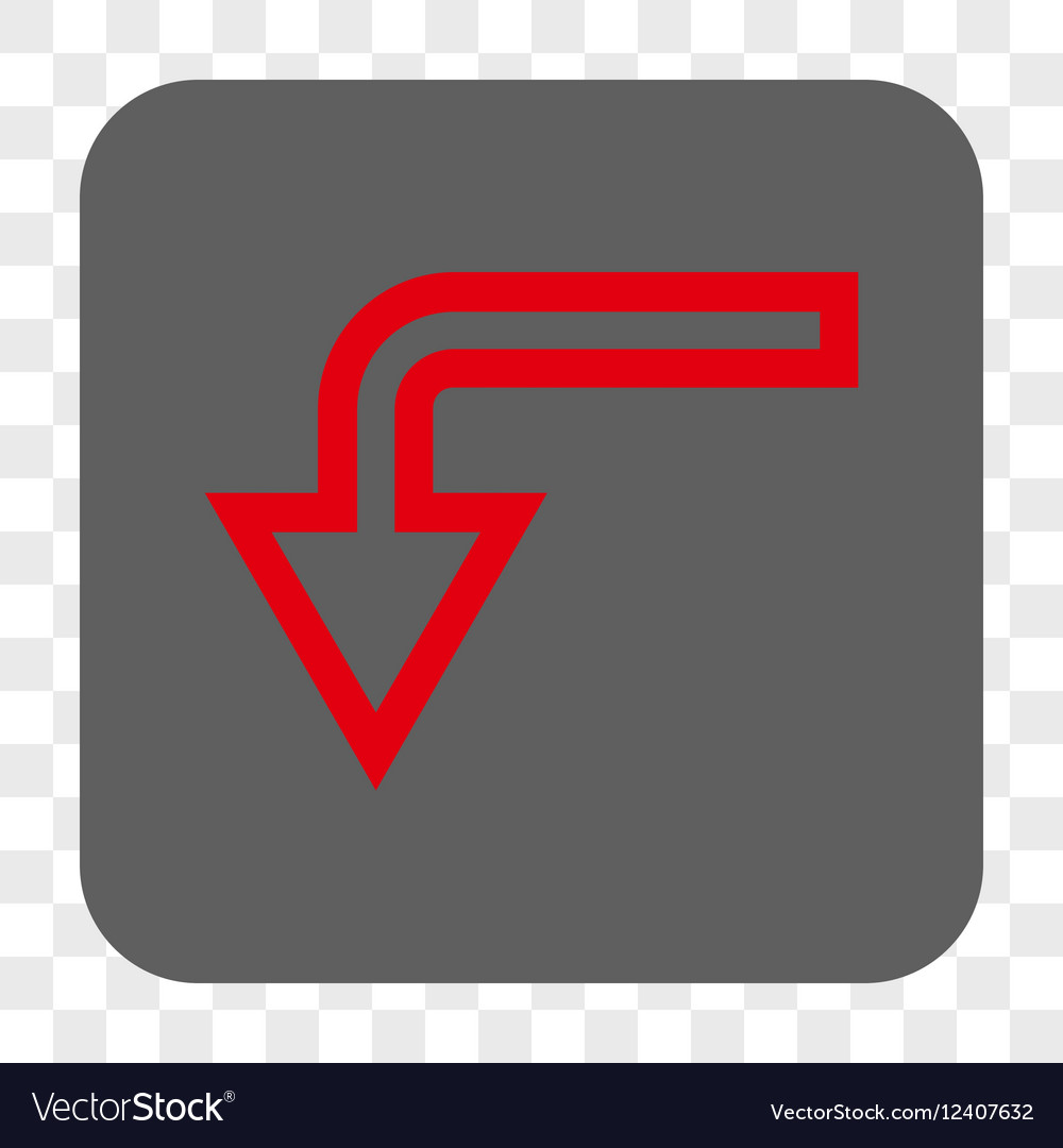 Turn down rounded square button