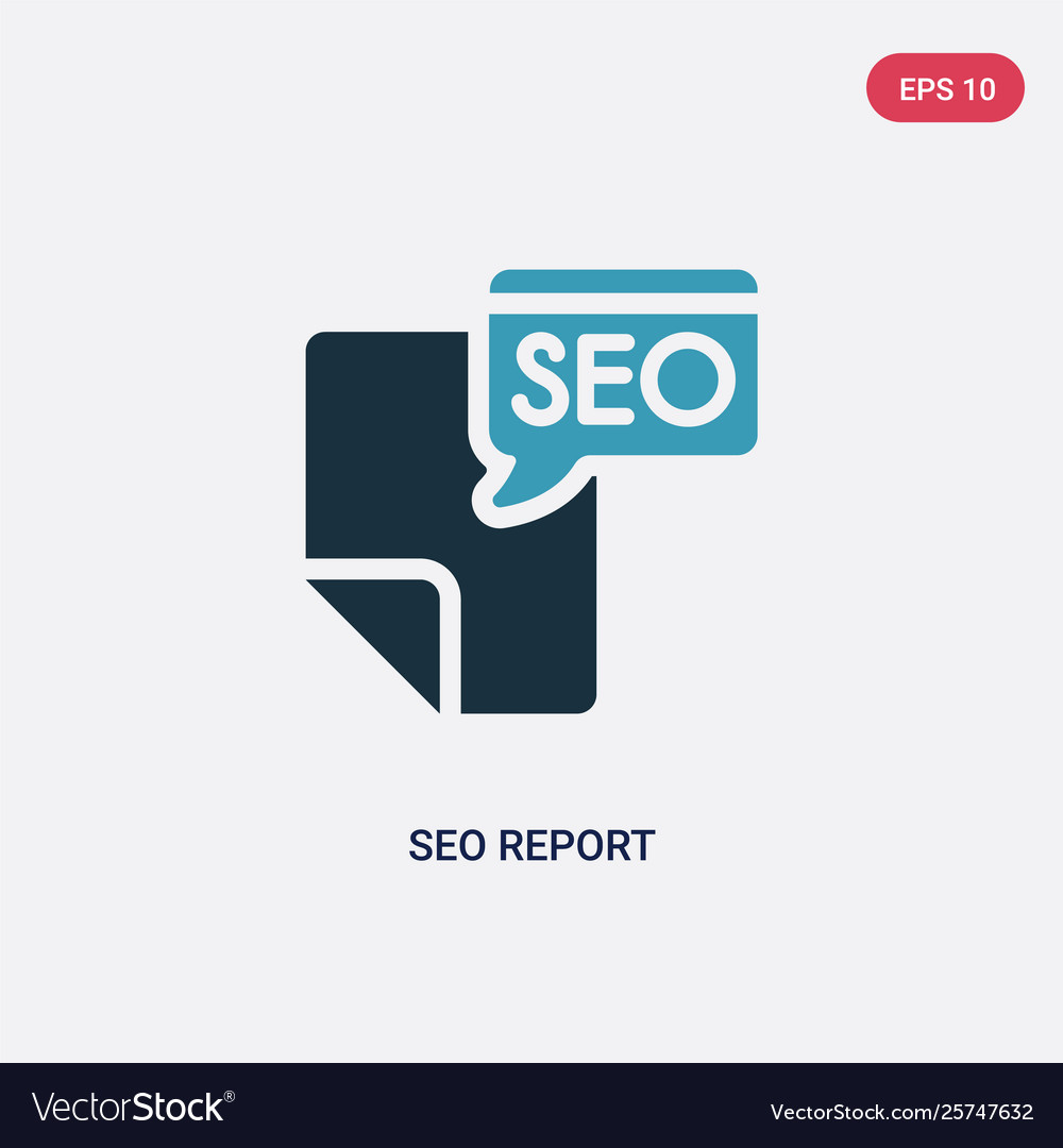 Two color seo report icon from programming vector image Two color seo report icon from programming