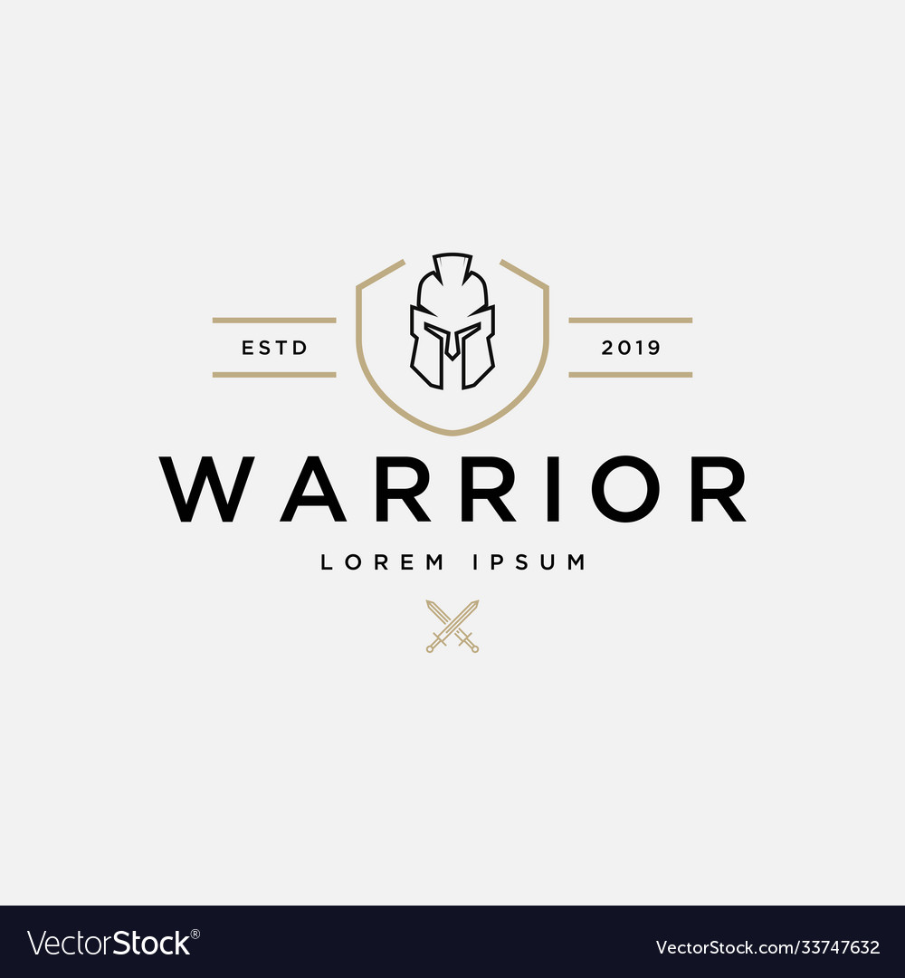 Warrior logo design template vector image Warrior logo design template