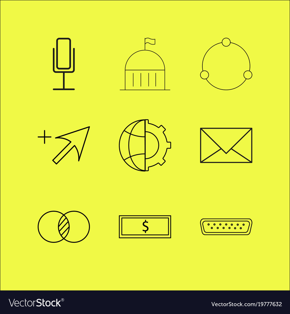 Web linear icon set simple outline icons