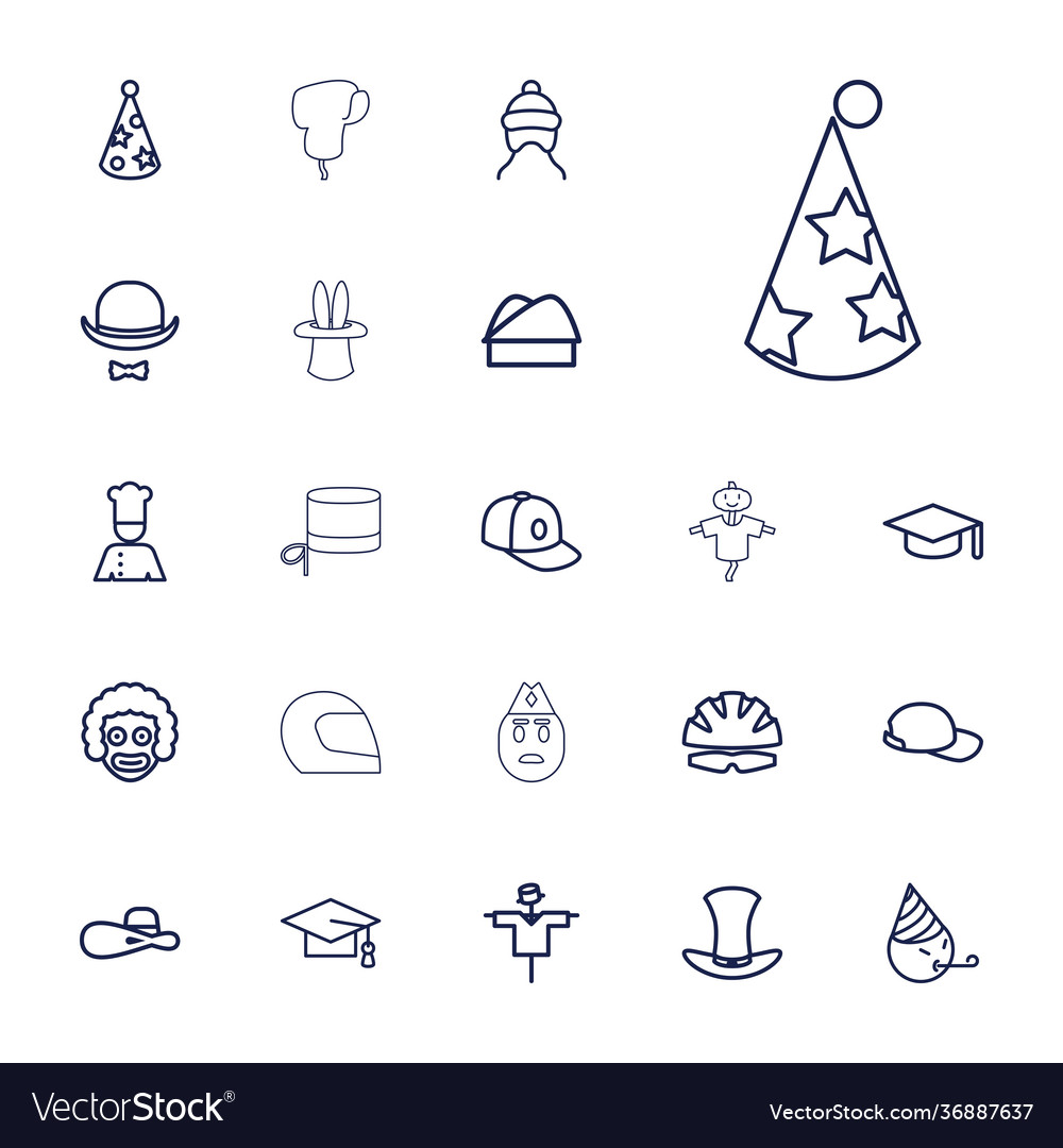 22 hat icons