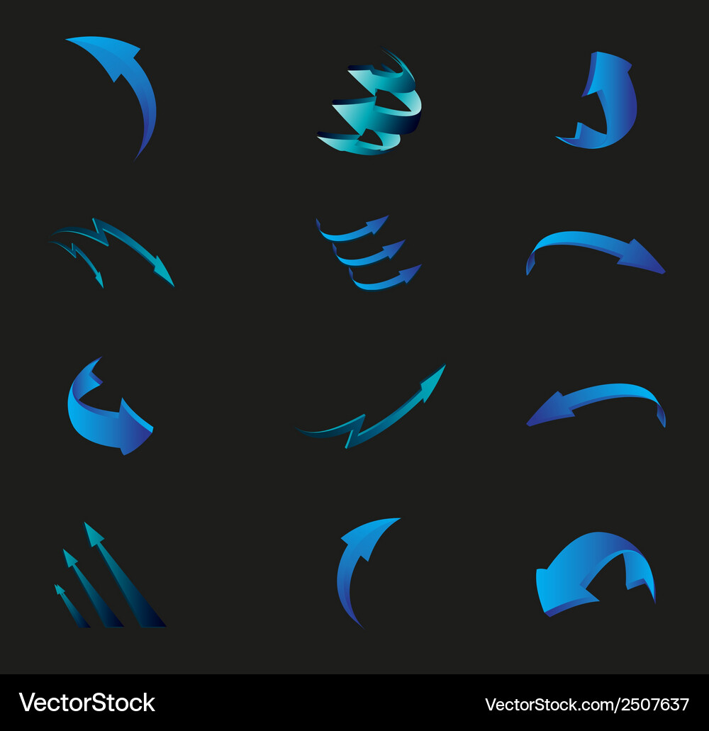 3d arrow Royalty Free Vector Image - VectorStock