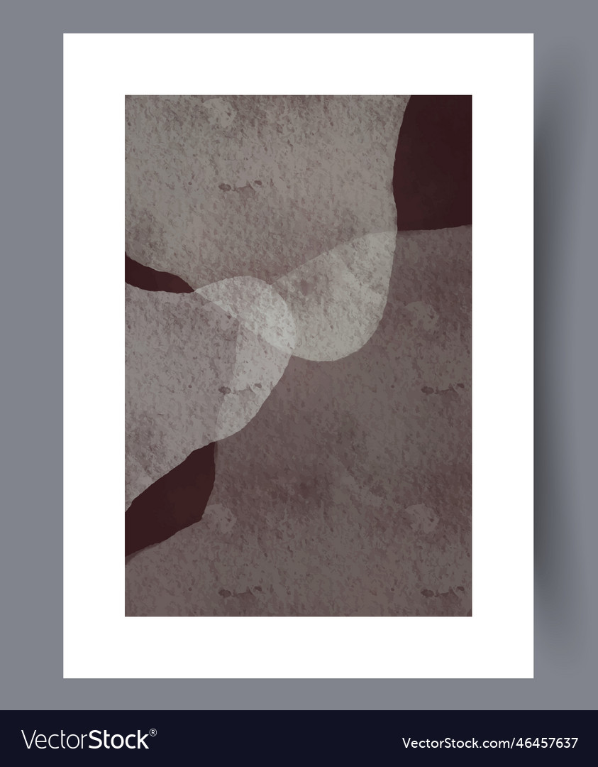 Abstract spots grey composition wall art print Vector Image