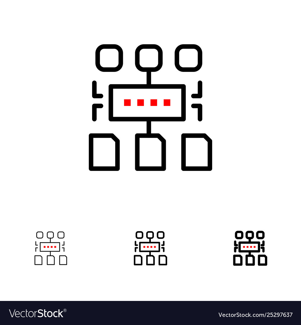 Algorithm Programm Benutzer Dokument mutig und dünn vector image Algorithm Programm Benutzer Dokument mutig und dünn