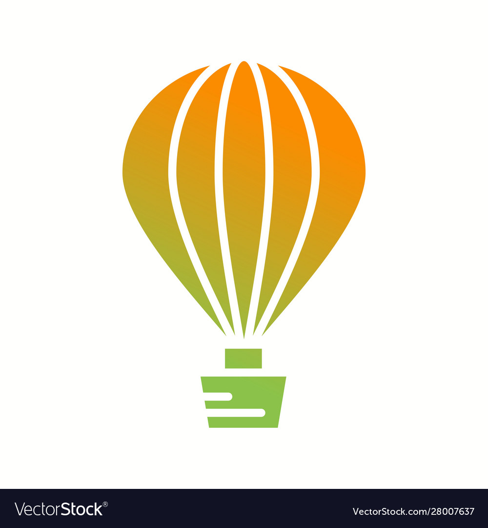 Schöne Luftballon Glyph Symbol