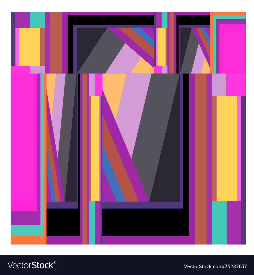 Colorful geometric and curve background pattern