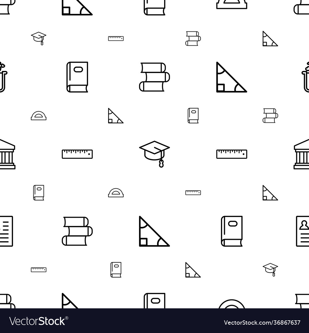 Education icons pattern seamless white background