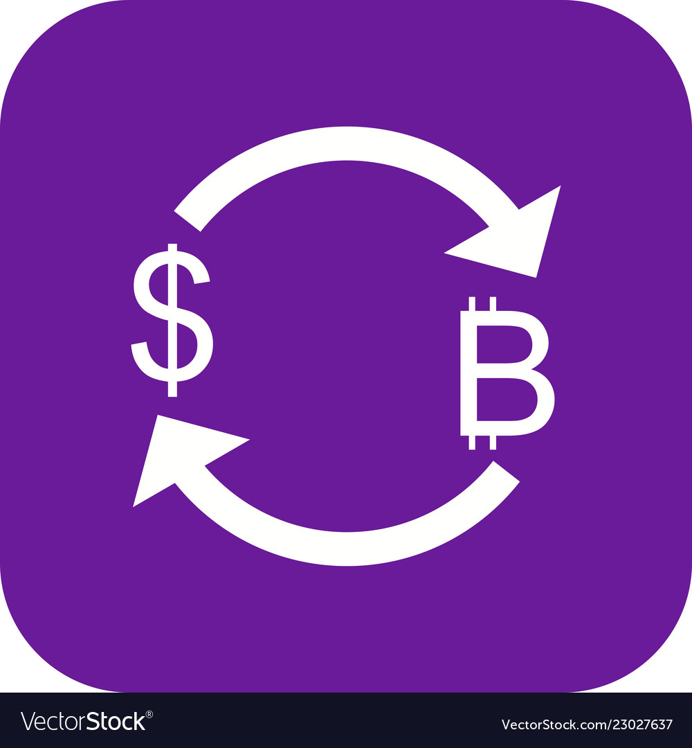 Exchange Bitcoin With Dollar Icon Royalty Free Vector Image Exchange Bitcoin With Dollar Icon Vector Image